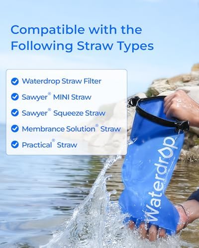 Waterdrop Gravity Water Bag, Compatible with Water Filter Straw - Image 3