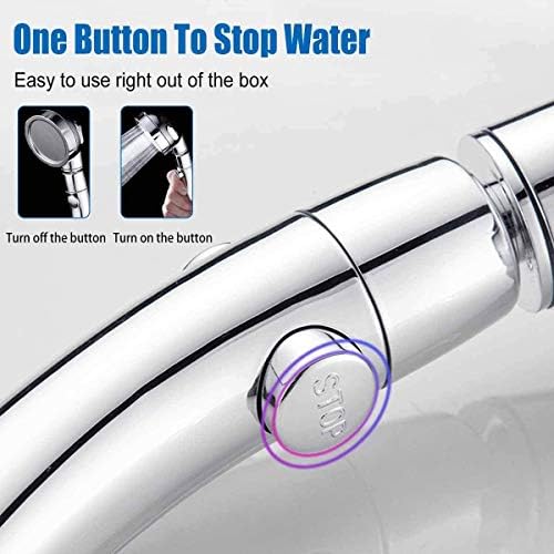 Handheld Shower Head（Without Hose and Bracket） - High Pressure Water Saving 360 Degree Rotating Adjustable Showerhead with ON/Off Switch and 3 Spray Settings RV Camper Bathroom Shower Sprayer - Image 4