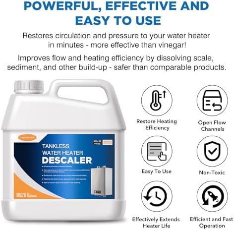LIIZOUSUDA Tankless Water Heater Descaler, Highly Effective Descaler - Image 2