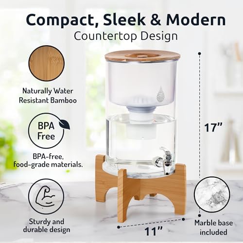 Invigorated Water pH Recharge Glass Alkaline Water Filter Dispenser System - Image 3