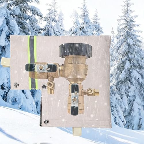 tooloflife Outdoor Backflow Preventer Insulation Cover – 3-Layer Freeze Protection for Sprinkler Valves/Well Pumps (Off-White) - Image 7