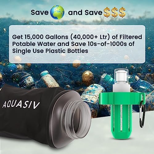 Gravity Water Filter Kit - HFM Carbon & Pre Filter, Portable Squeeze Pouch - Reliable Camping & Hiking - Image 3