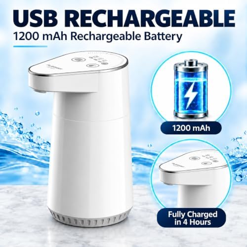 Water Pump for 5 Gallon jug, with 3 Modes ，One-Touch Electric Water Pump, USB-C Rechargeable, Compact and Portable for Home, Office and Camping - Image 4