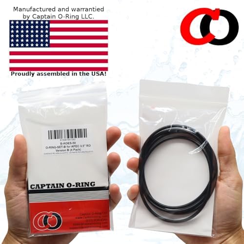 Captain O-Ring – Replacement 3.5” O-Rings for APEC Essence, Ultimate Reverse Osmosis RO Water Filter Housings (4 Pack) (Version A (O-Ring-Set)) - Image 6