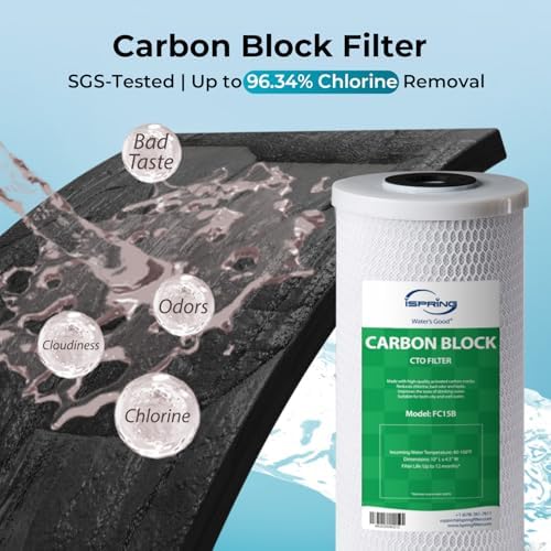 iSpring F2WGB21BM 2-Stage Iron Whole House Water Filter Set for WGB21BM - Image 2