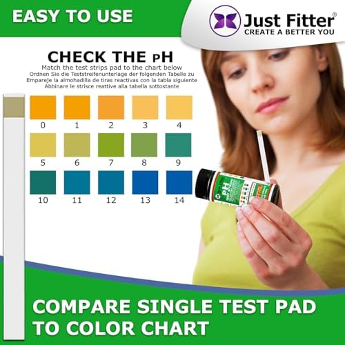 Just Fitter Alkaline Water pH Test Strips. Testing Kit for Home Drinking Water and Liquids. Universal Tester for Aquarium, Fish Tank, Pool, Hot Tub, Spa, Kombucha, Fermentation and Brewing Process. - Image 7