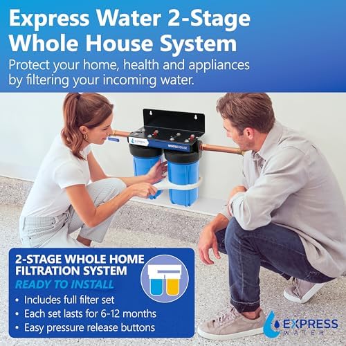 Express Water Whole House Water Filter System, 2-Stage, Sediment & Carbon - Image 2