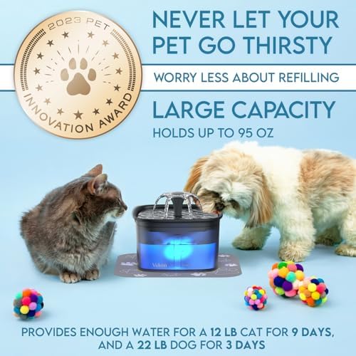 Veken Innovation Award Winner 95oz/2.8L Cat Water Fountain, C1 Classic - Image 3