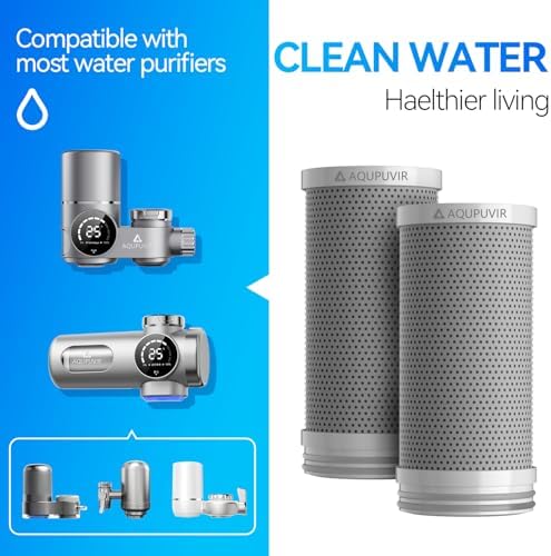 Faucet Mount Water Filter Replacement Cartridge, 8-Stage Filtration, Reduces Chlorine, Taste and Odor, Easy Installation, Silver Gray, Pack of 4 - Image 6
