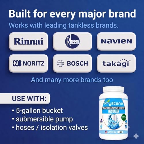 Tankless Water Heater Descaler - Professional Powder Cleaner (1.2 lbs) - Removes Limescale & Restores Efficiency - Compatible with Rinnai, Rheem, Navien, Noritz - Food Grade, Made in USA - Image 6
