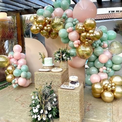 Nutcracker Christmas Balloon Garland Arch Kit, 112Pcs Green Pink and White Gold Latex Balloons with Candy Cane Mylar Foil Christmas Balloon for Girls Xmas Birthday New Year Candyland Party Decorations - Image 5
