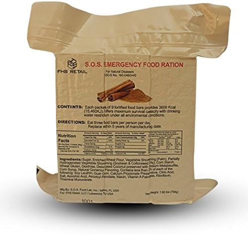 S.O.S. Rations Emergency 3600 Calorie Food Bar (2 Pack) + Potable Aqua Water Purification Tablets (100 Count) - Image 4