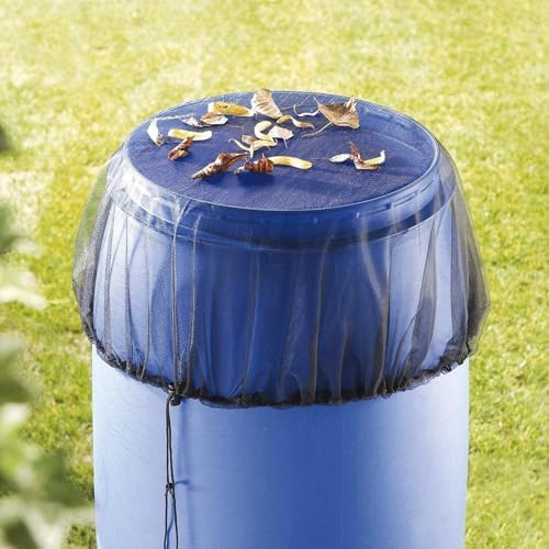 Rain Bucket Mesh Round Black Soft Drawstring Design 37.4in Diameter - Image 5