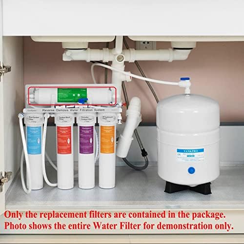 Geekpure 75GPD Reverse Osmosis RO Membrane with Quick Change Housing - 1/4" Inlet/Outlet (Fit with Geekpure RO-TW) - Image 3