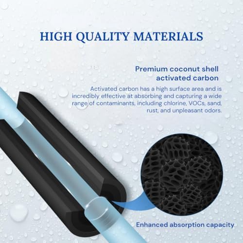 5 Micron 10 x 2.5 CTO Carbon Block Whole House Water Filter Cartridge 4Pack - Image 4
