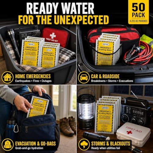 Mayday 73011 Emergency Water 4.225 oz/125 ml, 5-Year Shelf Life (100 Pack) - Image 4