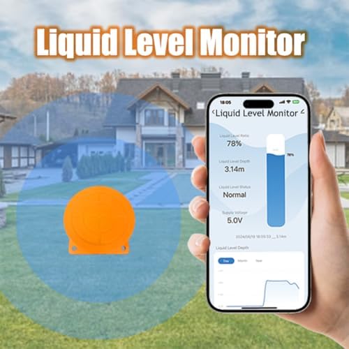 Moray Smart WiFi Water Level Sensor, Ultrasonic Tank Level Monitor, 0.1-4m Tank Gauge Monitor, IP66 Waterproof, Compatible with Tuya Smart Life APP for Cistern Water Level Monitor (ME201W) - Image 2