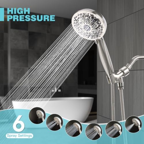 JDO 6-Setting High Pressure Detachable Handheld Shower Head Set - Image 2