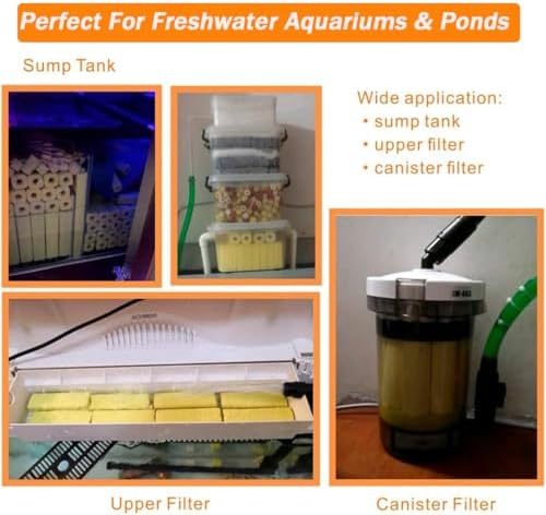 hygger 6.2-Inch Long Aquarium Bio Media Ceramic Filter Media Blocks for Sump Tank Pond Freshwater Fish Tank Filter Media (7.9 lbs,40-Pack) - Image 4