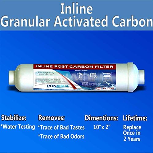 T33 Inline Coconut Grade Activated Carbon Pre/Post Membrane Filter for Taste and Odor Reduction WELL-MATCHED with AICRO, K2533JJ, FT15, IC-100A (Set of 8) - Image 2