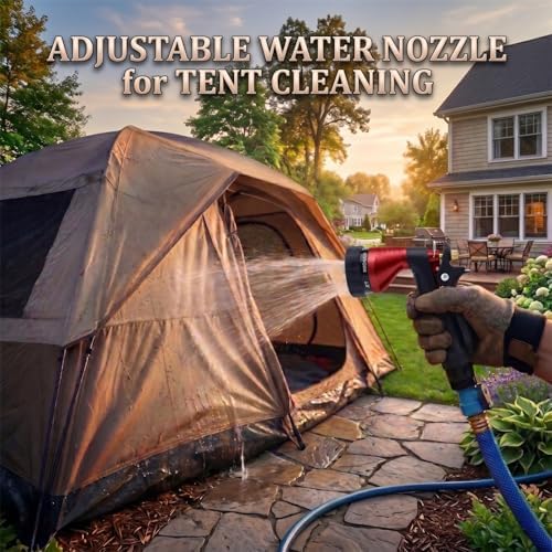 GREEN MOUNT Water Hose Nozzle Spray Nozzle, Metal Garden Hose Nozzle with Adjustable Spray Patterns, Perfect for Watering Plants, Washing Cars and Showering Dogs & Pets - Image 3