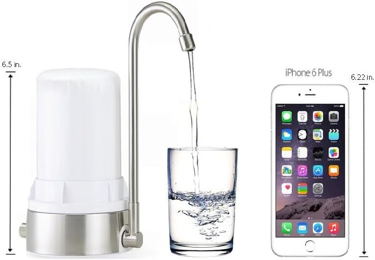 COUNTERTOP Water Filter with Alkaline Minerals & ANTIOXIDANTS - White White, AYRO Home & Travel Plus - Made in USA - Image 4
