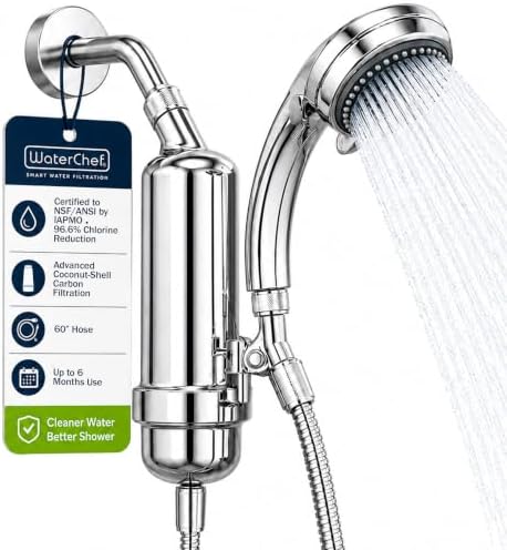 SF-7C Shower Filter System with Adjustable Handheld Shower Wand by WaterChef