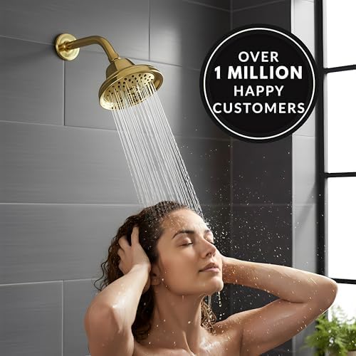 Aqua Elegante Massage Shower Head With Mist - 2.5 GPM - Polished Brass - Image 7