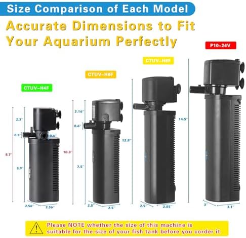 Large Aquarium U-V Filter for 100-500 Gallon, Pond Filter Green Clean Machine Submersible DC 24V Powerful Pump Canister Filter for Turtle Tank Koi Coral Fish Saltwater Freshwater Crystal Clear - Image 5