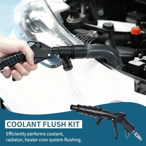 Coolant Flush Gun & Heater Core Flush Kit – Lever Action Air for 19-40mm Hoses, Automotive Cooling System Cleaning Tool - Image 2