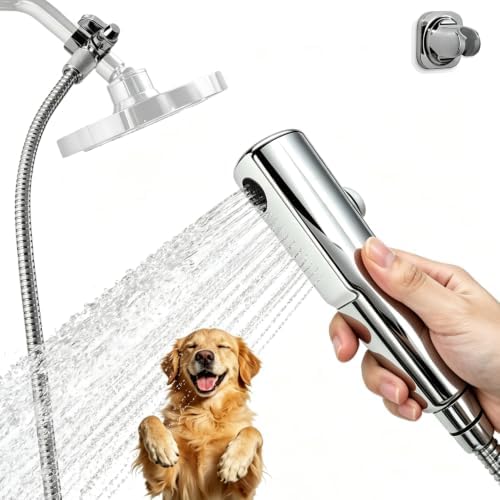 Dog Shower Attachment Kit, 8FT Hose, Handheld Sprayer & Diverter for Dogs by Orayafid-SolarMeetsFreedom