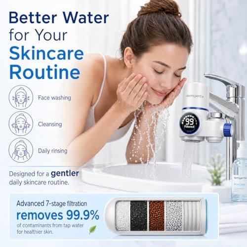 Dermgentle Skincare Water Filter PRO, Bathroom Sink Faucet Filter for Skin Care, Clinically Tested Starter Kit - Image 2