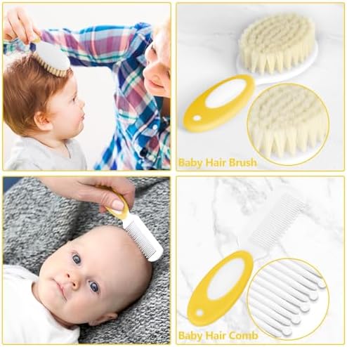 Baby Healthcare and Grooming Kit for Newborn Kids, 24PCS Upgraded Safety Baby Care Kit, Newborn Nursery Health Care Set, Baby Care Products (Yellow) - Image 2
