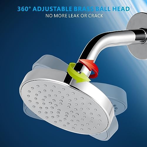 High Pressure Shower Head - 4.7“ Powerful Bathroom Pressure Boosting Rain Showerhead - Perfect Universal Replacement for Rainfall Shower Heads (2 Pack, Chrome) - Image 5