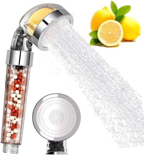 High Pressure Shower Head, Vitamin C Filter Shower Head, Water Saving Handheld Head Shower Chlorine & Fluoride Filter Helps Dry Skin & Hair Loss (Vitamin C Shower Head) - Image 4