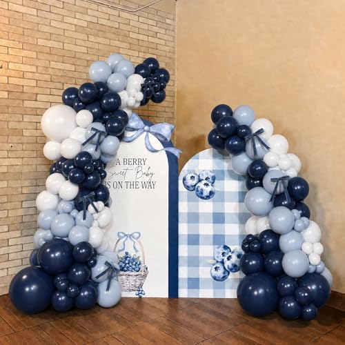 Blue White Balloon Arch Kit, Blue Jean Baby Shower Decor - Image 7