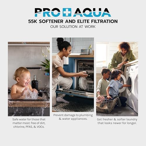 PRO+AQUA Elite Whole House Water Filtration System + 55,000 Grain Water Softener Bundle | PRO-E-S55E | Well Water Filtration for 5–7 Person Homes - Image 4