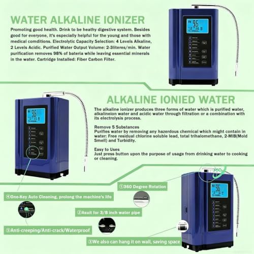 Alkaline Water Ionizer Machine for Home, pH Adjustable 7 Settings Filter - Image 6