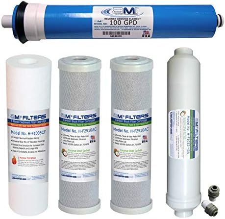 AMI 100 GPD Reverse Osmosis Membrane & Filter Replacement, 5-Stage by AppliedMembranesInc