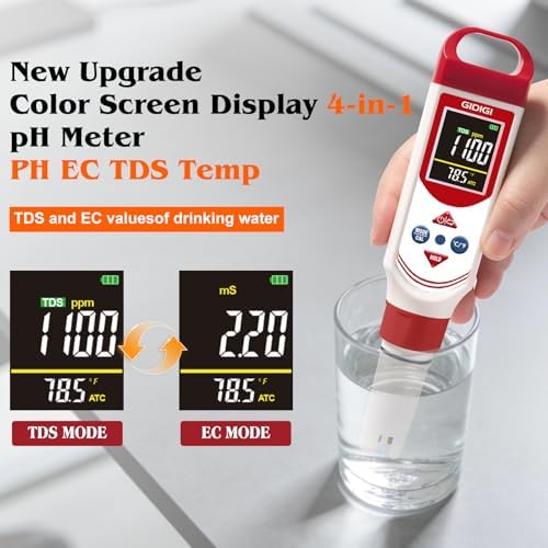 pH EC Meter for Hydroponic, Digital pH TDS EC ppm Tester - Image 4