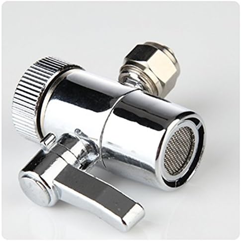 Malida diverter valve for counter top Water Filters Faucet Adapter, 1/2 inch female thread with push on 1/4 inch tubing. by MALIDA