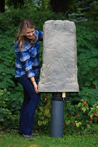 EMSCO Landscape Rock Cover, Natural rock, Monolith, Lightweight Fake Rock for Concealing Well Heads, Standpipes & Utility Fixtures - Image 2