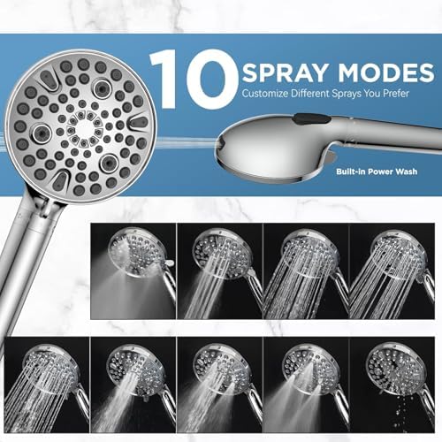 MakeFit Dual Filtered Rain Shower Head Combo, High Pressure Handheld Shower Head with Adjustable Bar - Rainfall Shower Head And Showerhead with Filter for Hard Water - Removes Chlorine - Image 7
