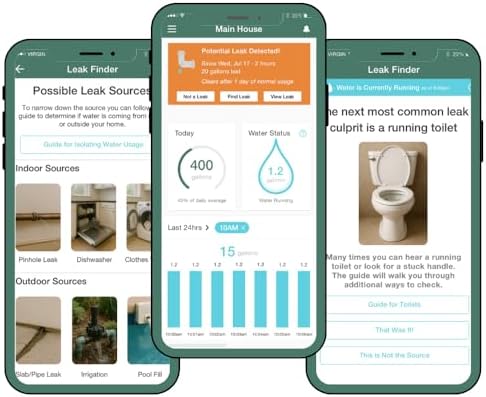 Flume F2X Smart Home Water Monitor and Leak Detector (Newest Model) – Real-Time Water Usage Tracking, Indoor/Outdoor Leak Alerts, Irrigation & Sprinkler Monitoring, Easy No-Plumbing Installation by FlumeWater
