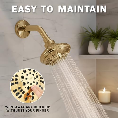 Aqua Elegante 6 Function Luxury Shower Head - 2.5 GPM - Polished Brass - Image 6