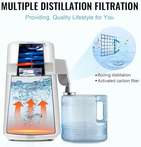 VEVOR 1.1 Gallon Water Distiller, 750W, BPA Free Container Countertop - Image 5