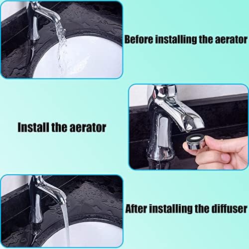 4Pcs Faucet Aerator 4 Pack Kitchen Sink Aerator Replacement Parts With Brass Housing 15/16 Inch Male Thread Aeratorwith gasket for kitchen and bathroom - Image 5