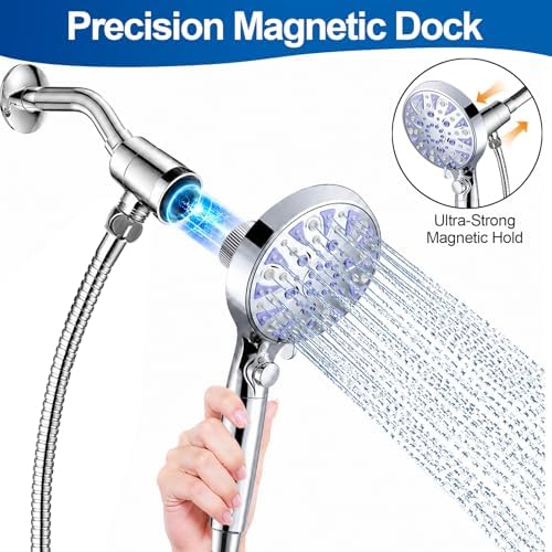 Magnetic Filtered 9-Mode Handheld Shower Head with Extra Top Spot Spray - Image 2