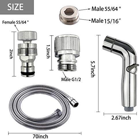G-Sunny Quick-Connect Sink Faucet Sprayer Kit, Sink Hose Sprayer Accessories, Detachable Metal Adapter With Hand Shower,Hair Washing,Pet Cleaning,for Bathroom/Kitchen (Quick Connect Sprayer) - Image 6