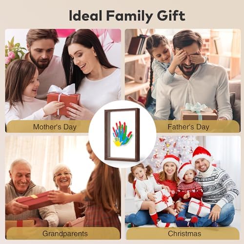 Family Handprint Kit for 4, Hand Print Keepsake Frame DIY Craft Gift - Image 4